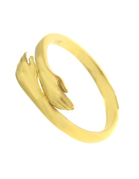 Ring Silver 925° hands hugs