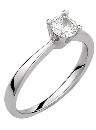 Ring Silver engagement zircon 5mm