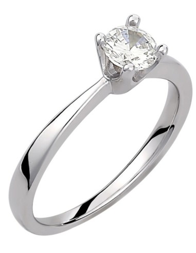 Ring Silver engagement zircon 5mm