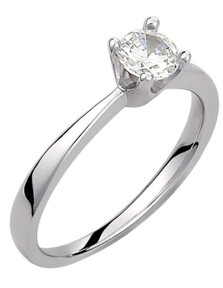 Ring Silver engagement zircon 5mm