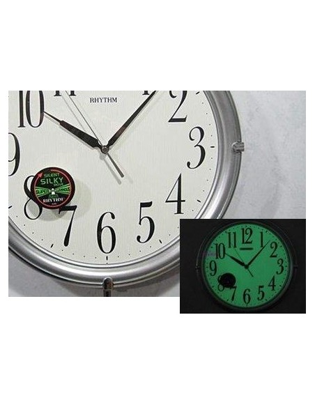 Ρολόι Τοίχου RHYTHM CMG404NR19 Αθόρυβο Luminous Πλαστικό 35cm