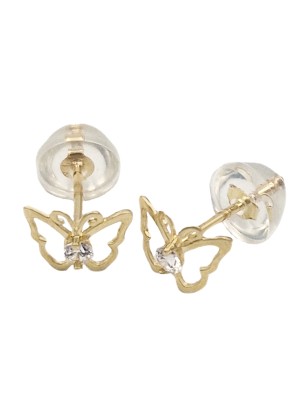 Earrings gold K9 Butterflies