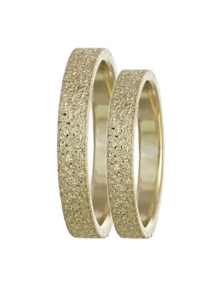 Wedding ring Gold K14 Matteo 2,5mm Forged