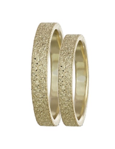 Wedding ring Gold K14 Matteo 2,5mm Forged