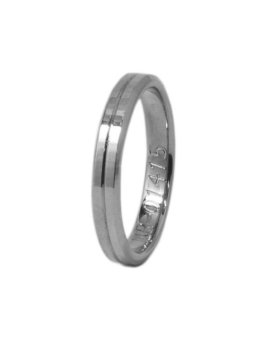 Wedding ring Gold K14 Matteo 3mm twin color