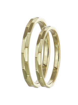 Wedding ring Gold K14 Matteo 2mm shiny