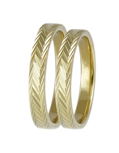 Wedding ring Gold K14 Matteo 3mm shiny