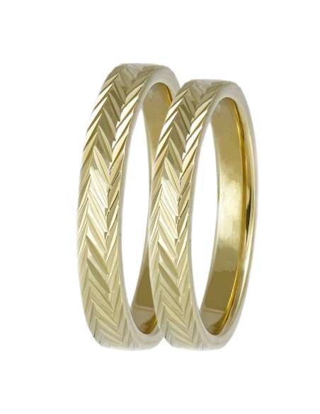 Wedding ring Gold K14 Matteo 3mm shiny