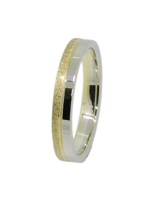 Wedding ring Gold K14 Matteo 3mm twin color 2