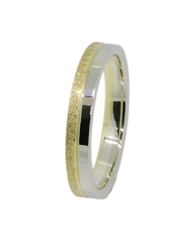 Wedding ring Gold K14 Matteo 3mm twin color