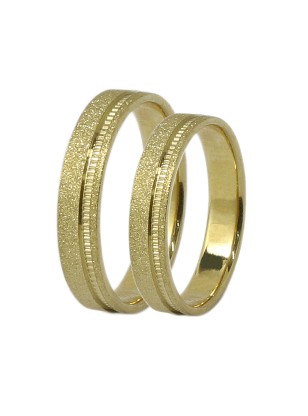Wedding ring Gold K14 Matteo 4mm satine
