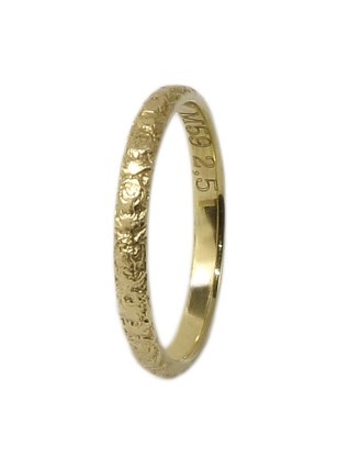 Wedding ring Gold K14 Matteo 2,5mm flowers 2