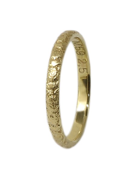 Wedding ring Gold K14 Matteo 2,5mm flowers