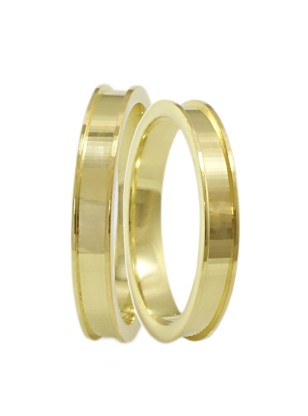 Wedding ring Gold K14 Matteo 3mm shiny