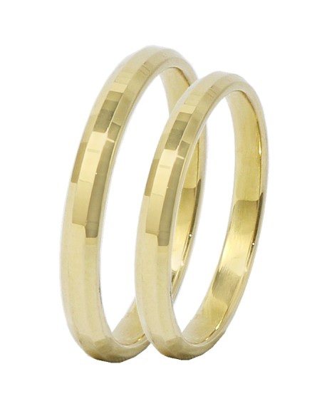 Wedding ring Gold K14 Matteo 2,5mm with sides