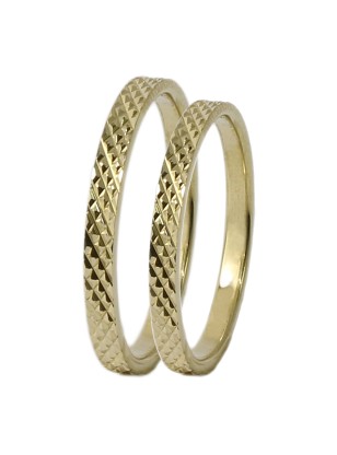 Wedding ring Gold K14 Matteo 2mm shiny