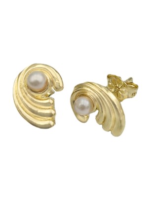 Earrings gold K9 shells