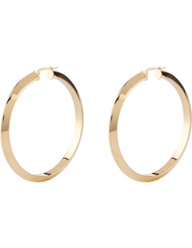 Σκουλαρίκια GUESS Ατσάλινα επίχρυσα Κρίκοι 60mm