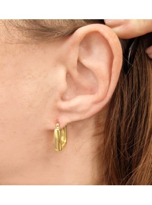 Earrings hoop gold K14 2