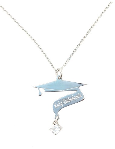 Necklace Silver 925 graduation cap