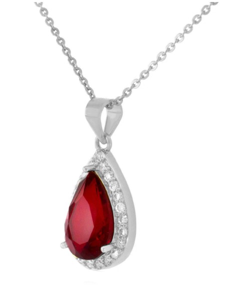 Necklace Silver 925 Rosseta with Rubin