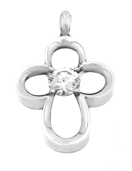 Cross Silver "Line zircons"