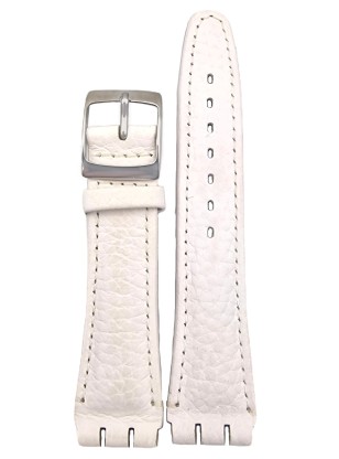 Λουράκι Δερμάτινο TZEVELION 660SW για swatch 22mm άσπρο 2