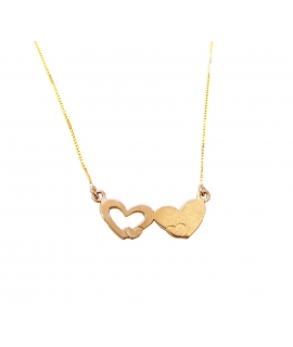 Necklace gold 'Hearts'