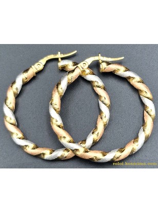 Earrings hoop gold K14 Cartier 2