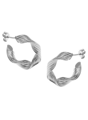 Earrings hoop Silver 925 twists
