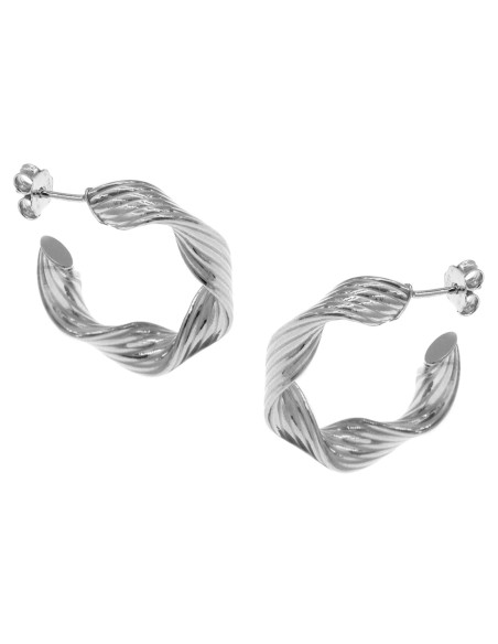Earrings hoop Silver 925 twists