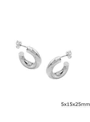 Earrings hoop Silver 925 2