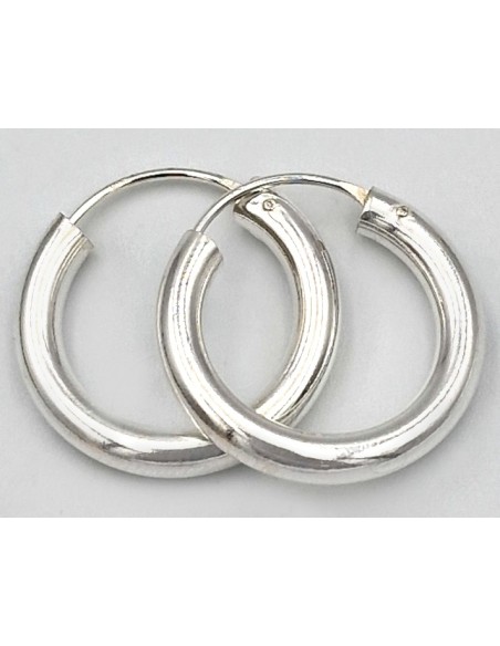 Earrings hoop Silver 925 Thick