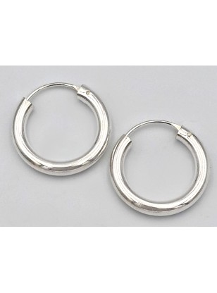 Earrings hoop Silver 925 Thick