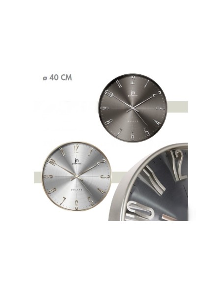 Wall Clock JM 00885B Metallic Silent 40cm Bronze