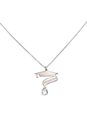 Necklace Silver 925 graduation cap