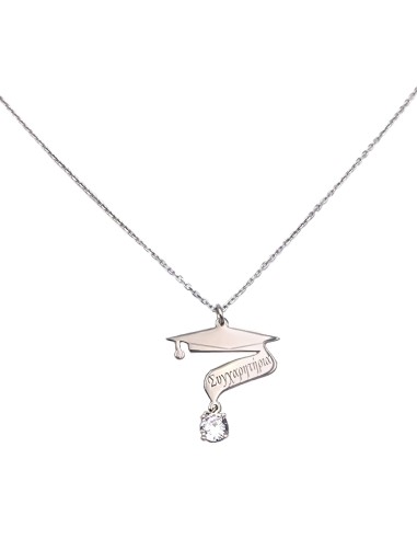Necklace Silver 925 graduation cap