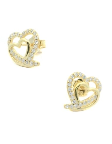 Earrings Silver 925° ''Hearts''