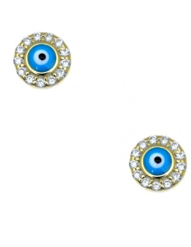 Earrings Silver Rozetes with zircons