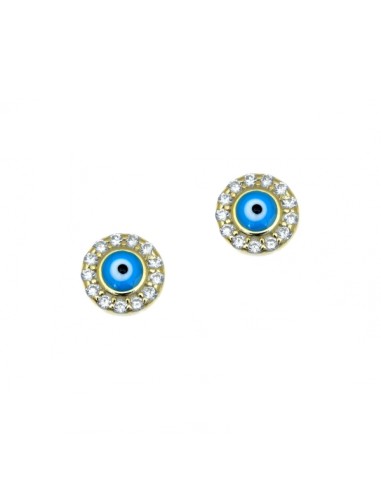 Earrings Silver Rozetes with zircons