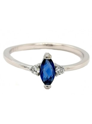 Ring Silver engagement zircon