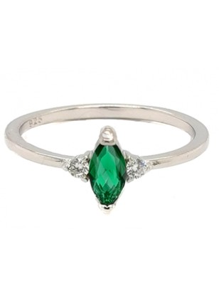 Ring Silver engagement zircon