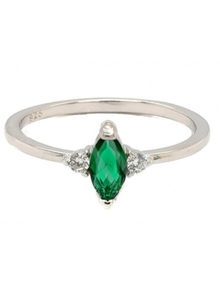 Ring Silver engagement zircon