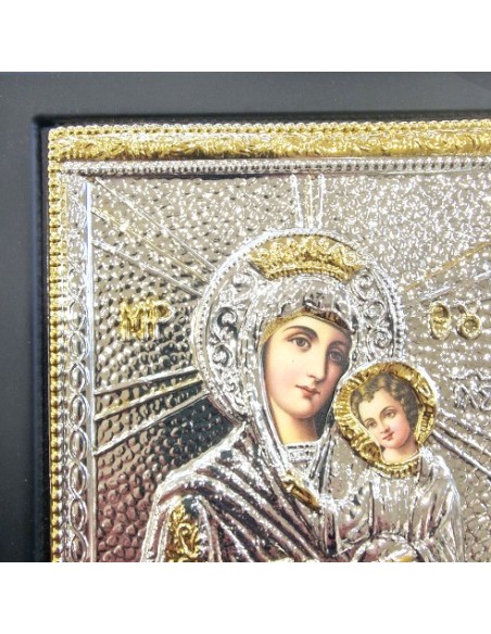 Silver icon 925° Mary of Tinos 19x24cm