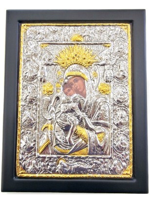 Ασημένια Εικόνα 925° Άξιον Εστί 19x24cm