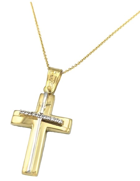 Cross Baptism gold K9 FILVA ORO 038423
