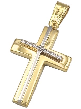 Cross Baptism gold K9 FILVA ORO 038423