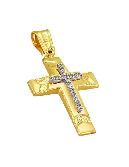 Cross Baptism gold K9 FILVA ORO 026958