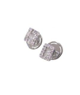 Earrings Whitegold K18 with Diamonds