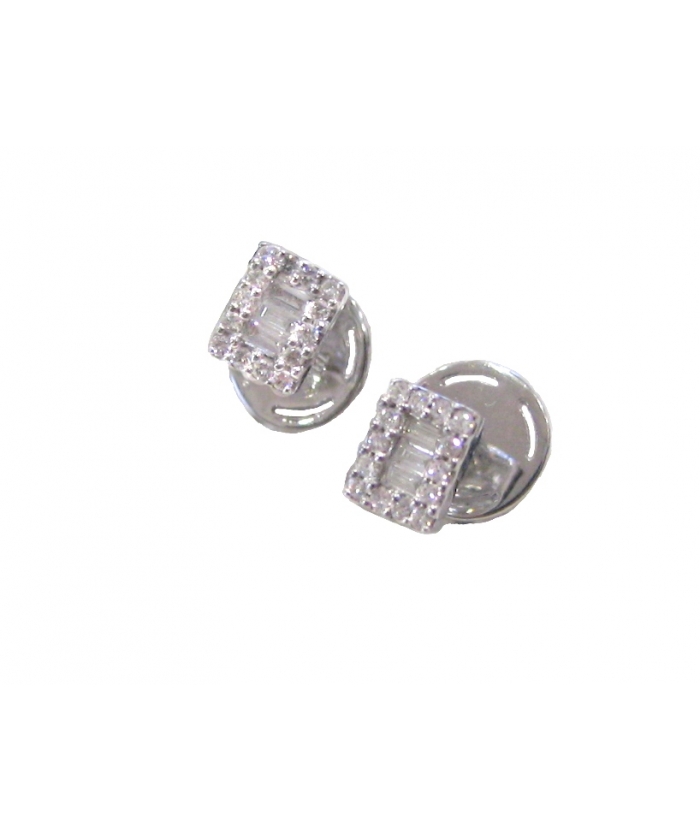 Earrings Whitegold K18 with Diamonds